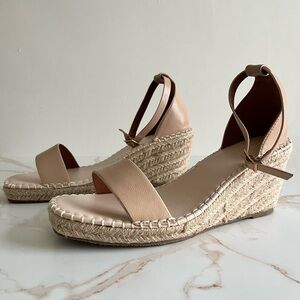 Beige Espadrille Sandal Wedges